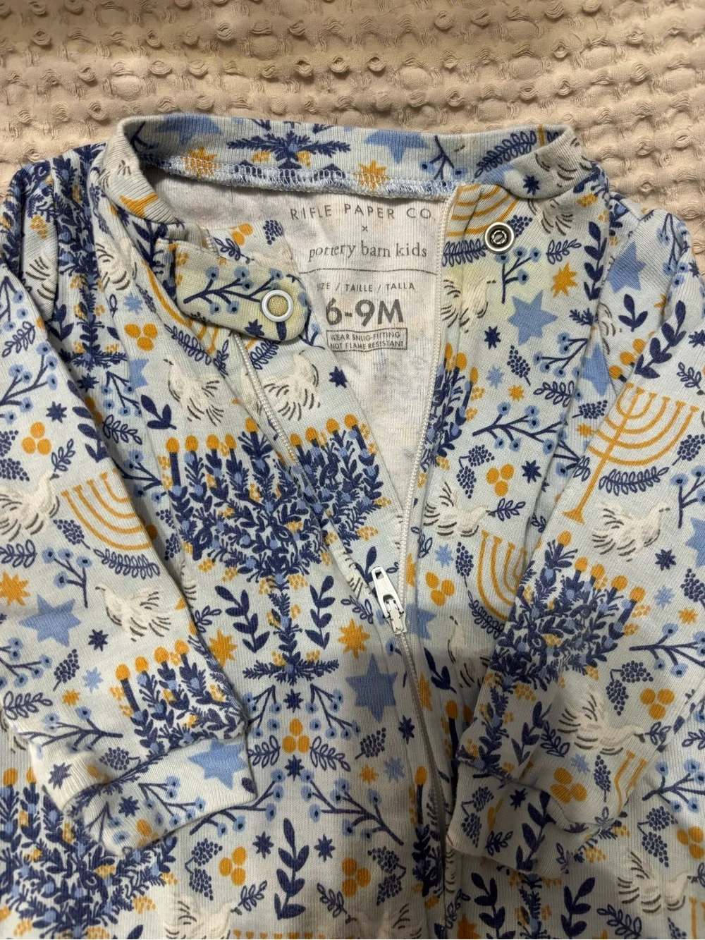 Rifle Paper Co Baby Footed Hanukkah  One-Piece